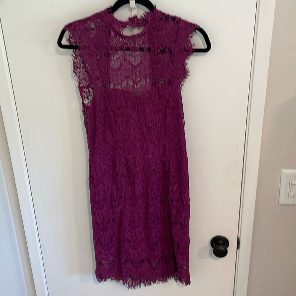 Free People Intimately Lace Magenta Dress